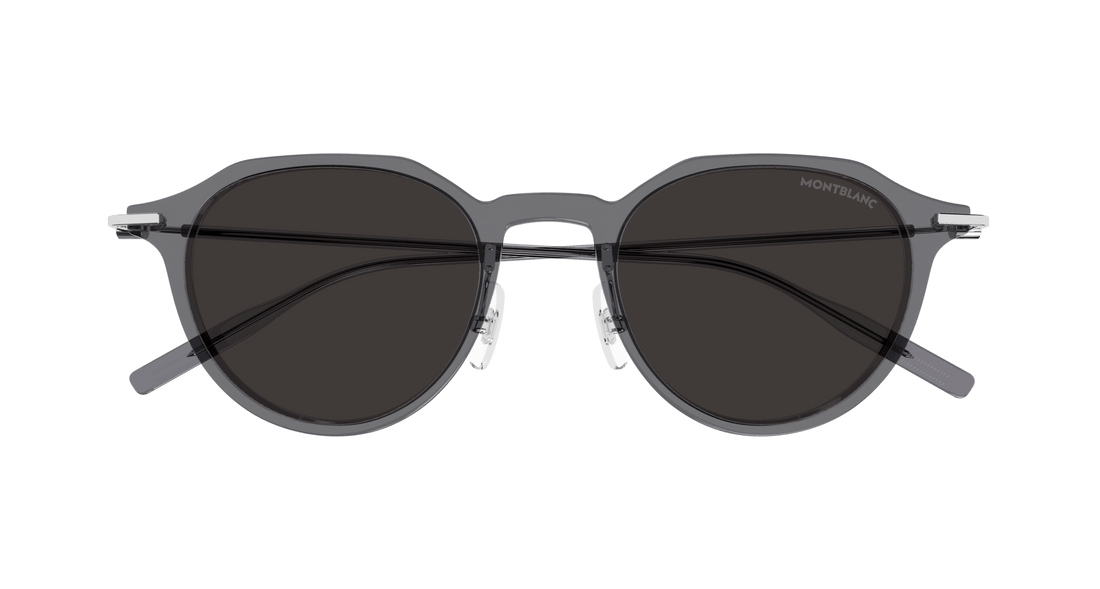 Occhiali da sole montblanc mb0355s 003 gris round/oval/panthos masculino taglia 49mm - Vista dettagliata