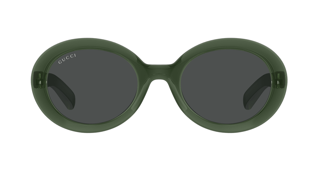 Óculos de sol gucci gg1722sa 005 verde round/oval/panthos femenino tamanho 53mm - Vista de detalhe