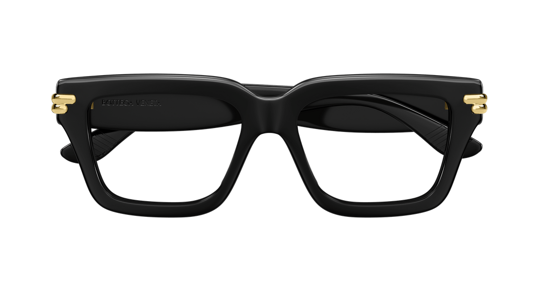 Occhiali da vista bottega veneta bv1324o 001 negro rectangular / squared unisex taglia 53mm - Vista dettagliata
