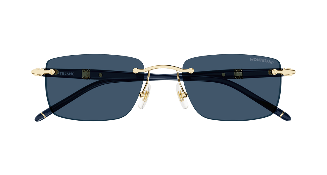 Óculos de sol montblanc mb0344s 003 rectangular masculino tamanho 54mm - Vista de detalhe