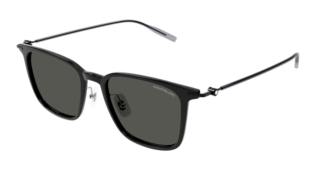 Óculos de sol montblanc mb0354s 001 negro rectangular / squared masculino tamanho 52mm - Vista principal