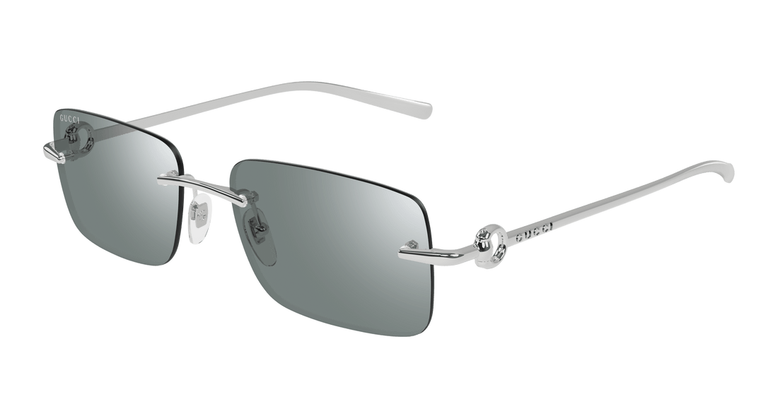 Sunglasses gucci gg1703s 002 plateado rectangular / squared masculino size 55mm - Main view