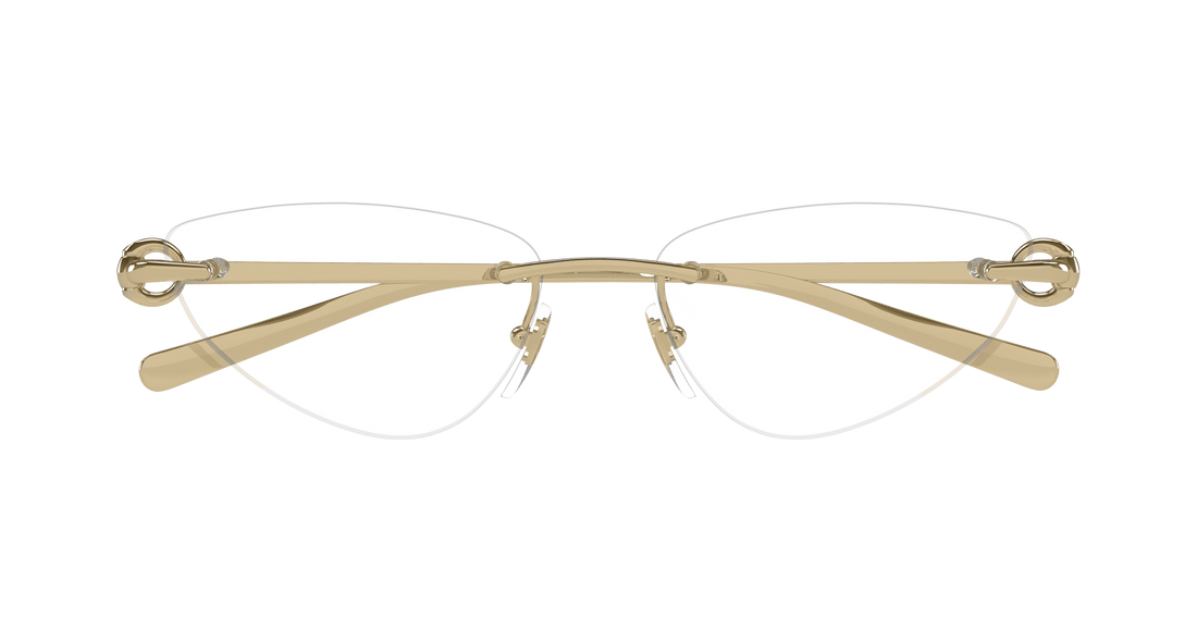 Occhiali da vista gucci gg1702o 002 dorado cat eye femenino taglia 54mm - Vista dettagliata