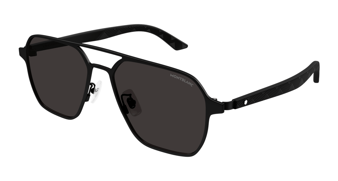 Lunettes de soleil montblanc mb0360s 001 negro pilot/navigator masculino taille 56mm - Vue principale