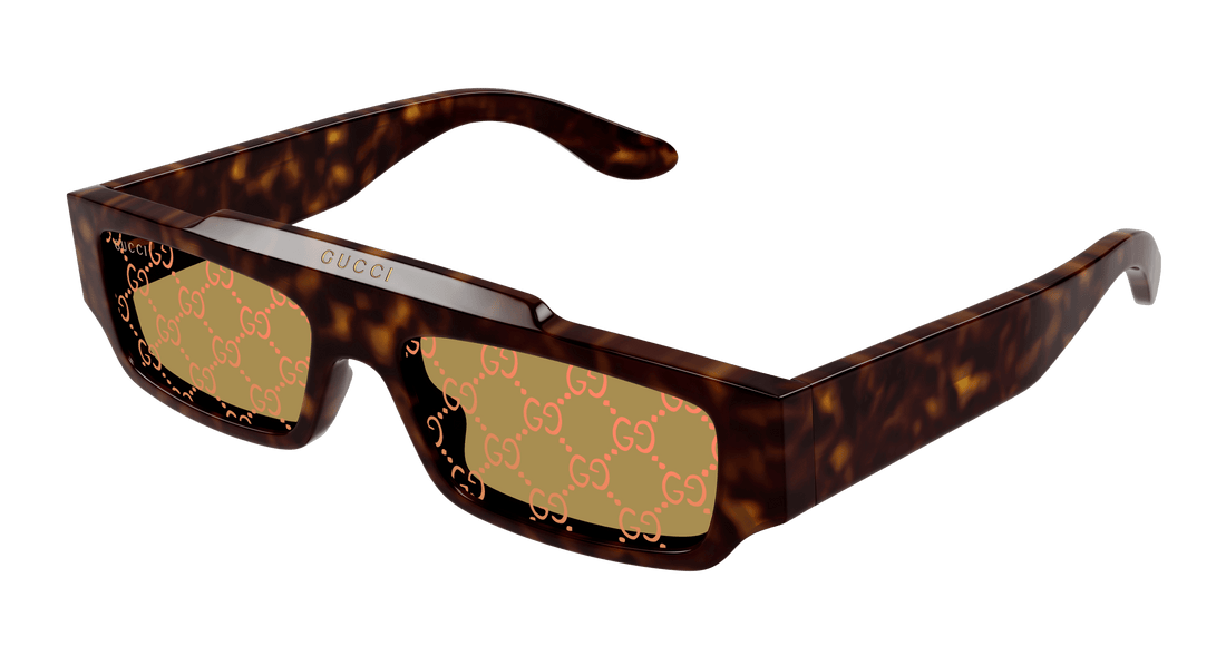 Sonnenbrillen gucci gg1592s 002 havana rectangular masculino größe 55mm - Hauptansicht