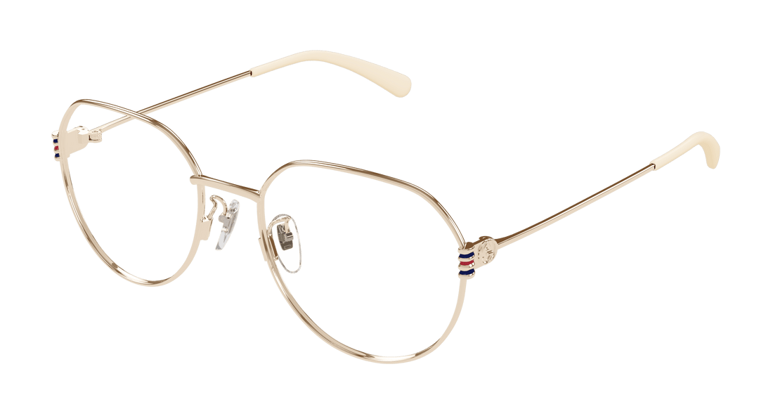 Occhiali da vista gucci gg1675ok 004 dorado round/oval/panthos femenino taglia 55mm - Vista principale