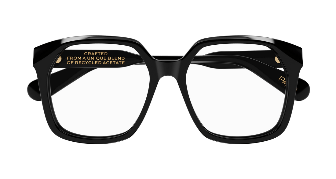 Prescription glasses chloé ch0263o 001 negro rectangular / squared femenino size 55mm - Detailed view