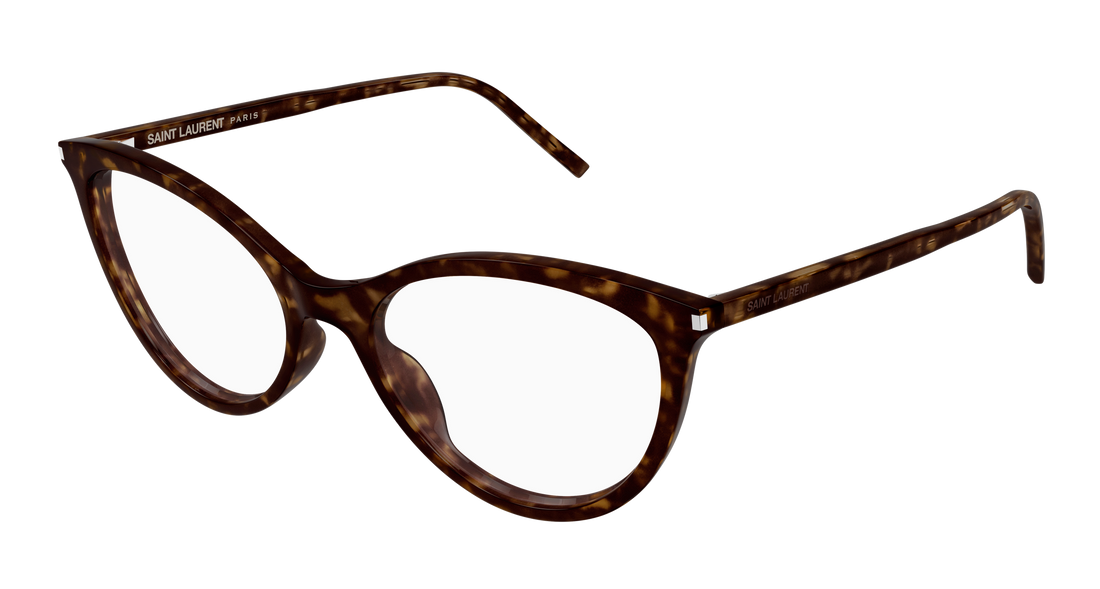 Brillen saint laurent sl 833 002 havana cat eye femenino größe 55mm - Hauptansicht