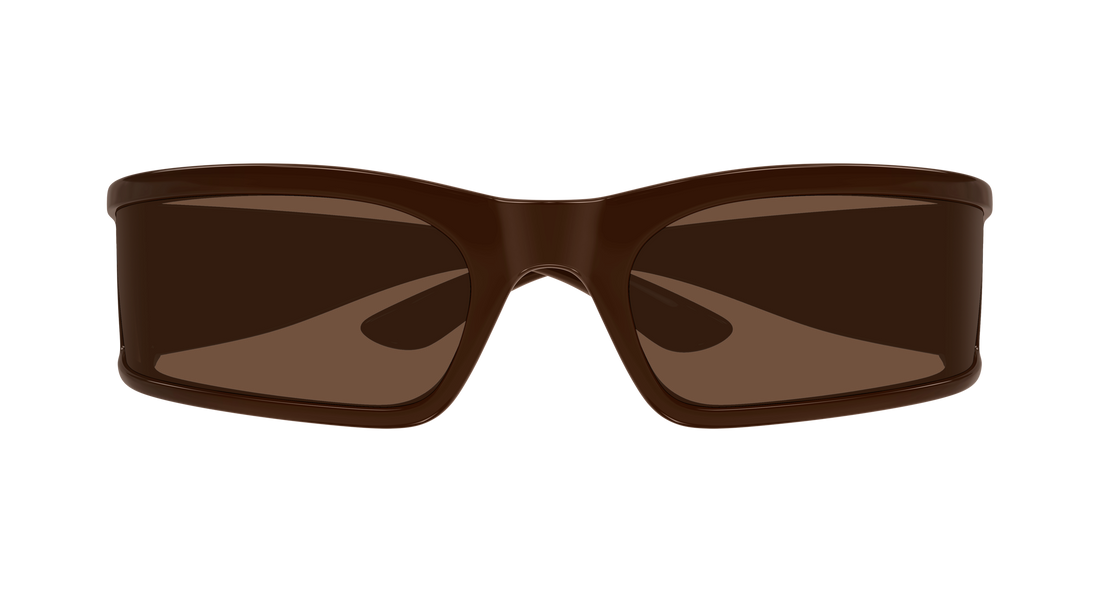 Sunglasses balenciaga bb0458s 004 marron mask unisex size 73mm - Detailed view