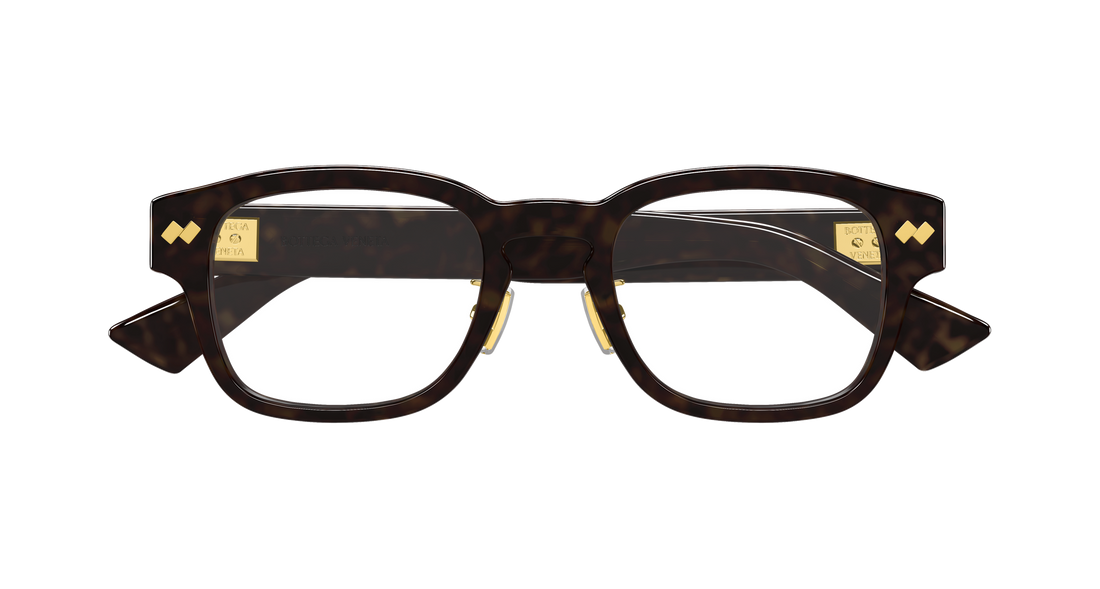 Prescription glasses bottega veneta bv1404oa 002 havana rectangular / squared masculino size 50mm - Detailed view