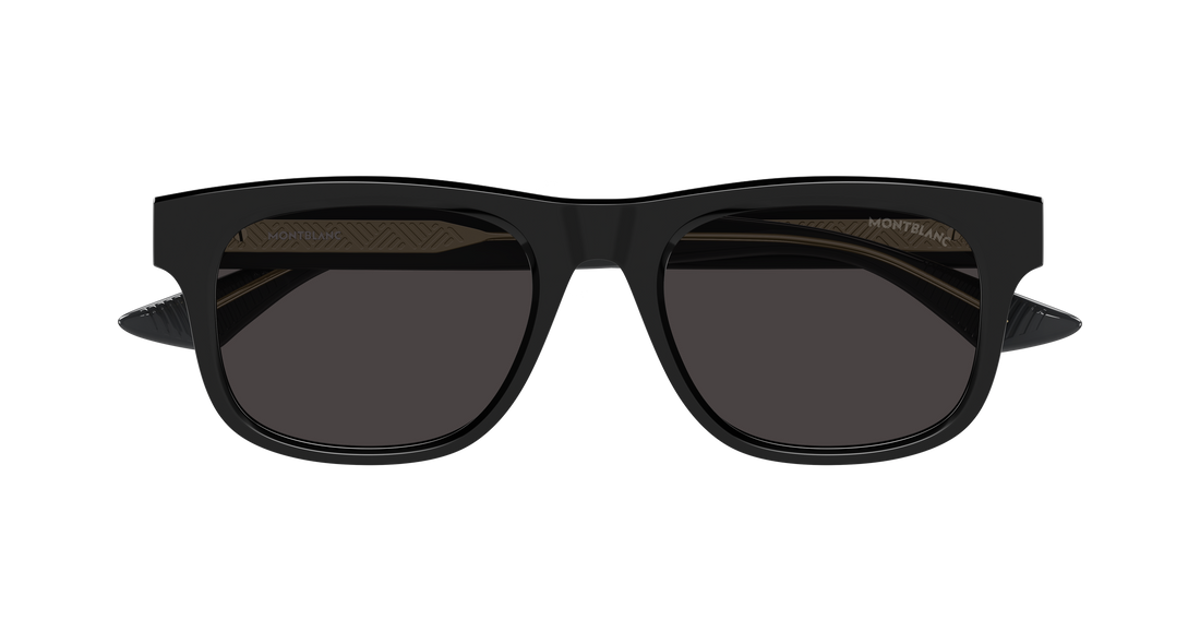 Lunettes de soleil montblanc mb0421s 001 negro rectangular / squared masculino taille 53mm - Vue détaillée