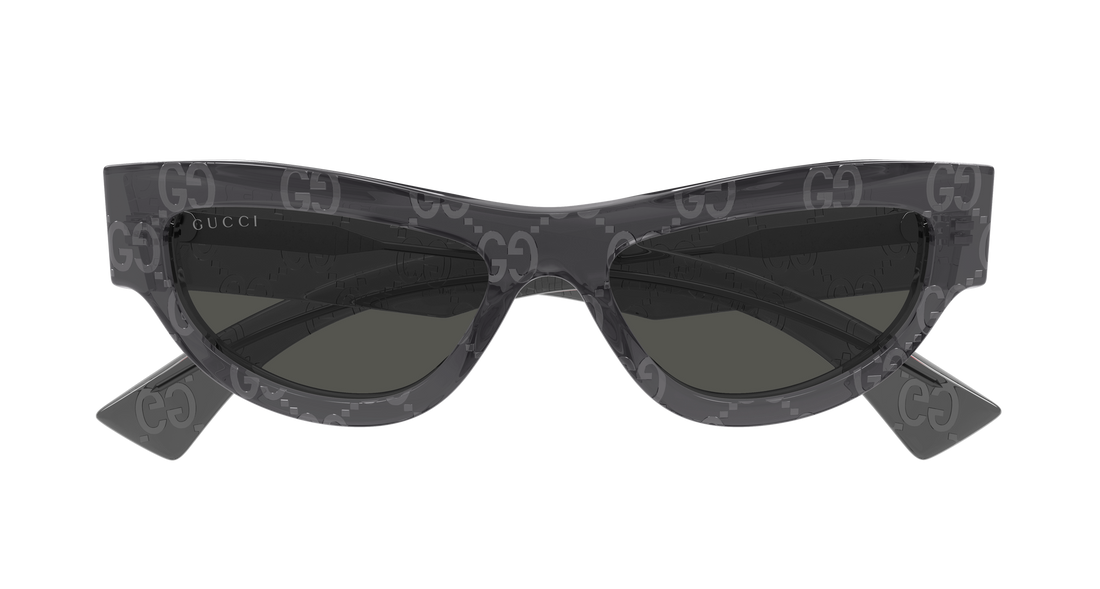 Óculos de sol gucci gg1834s 016 gris cat eye femenino tamanho 53mm - Vista de detalhe