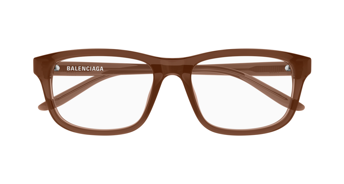 Lunettes de vue balenciaga bb0442oa 006 marron rectangular / squared unisex taille 55mm - Vue détaillée