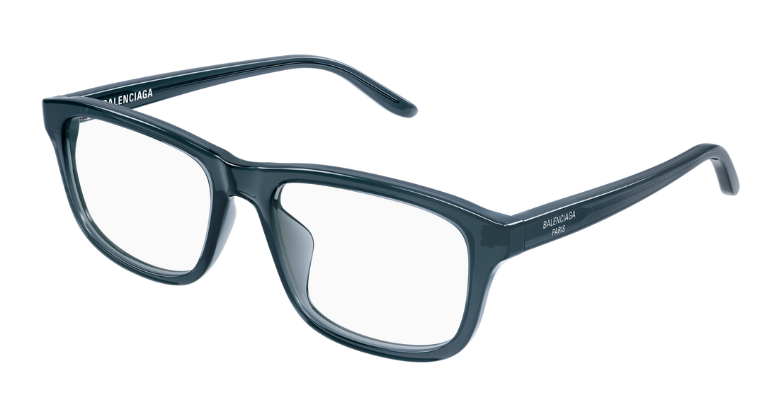 Lunettes de vue balenciaga bb0442oa 007 azul rectangular / squared unisex taille 55mm - Vue principale