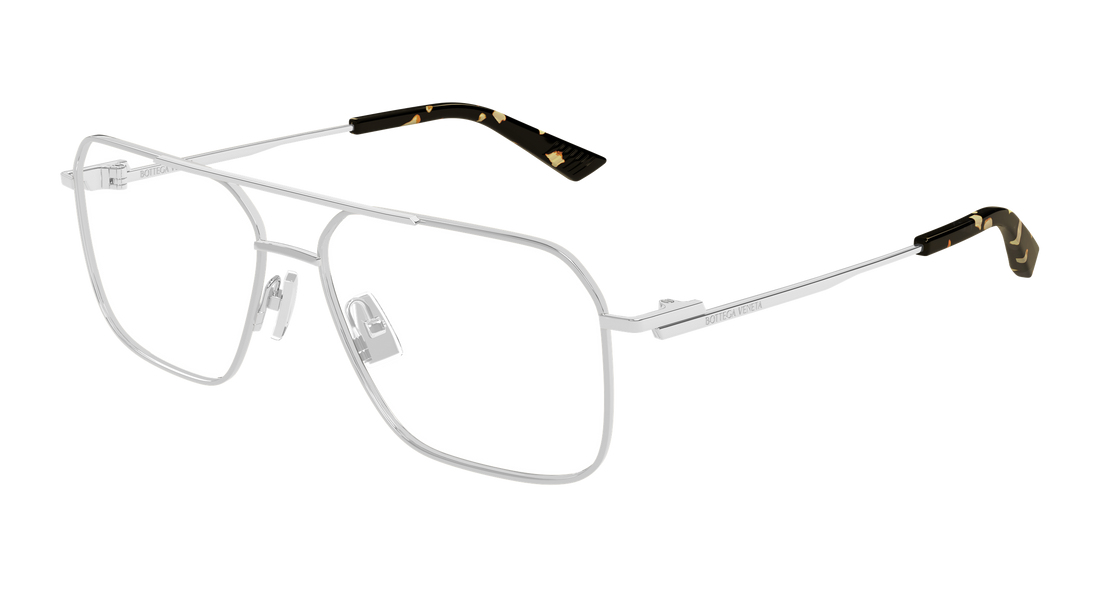 Lunettes de vue bottega veneta bv1384o 002 plateado pilot/navigator masculino taille 58mm - Vue principale
