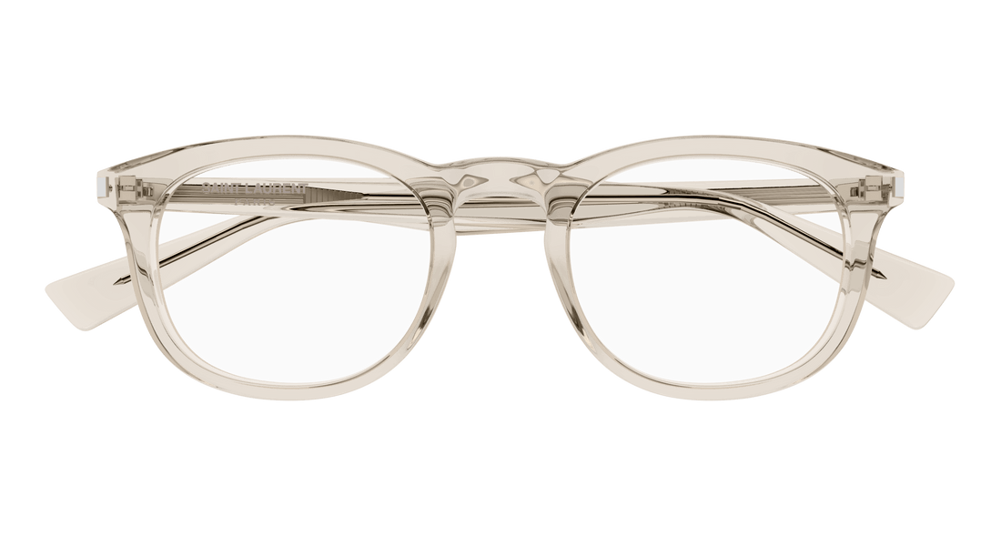 Okulary korekcyjne saint laurent sl 813 004 beige square unisex rozmiar 50mm - Widok szczegółowy