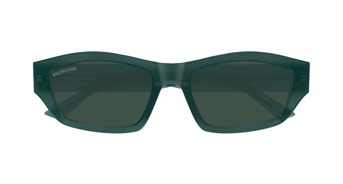 Lunettes de soleil balenciaga bb0448sk 003 verde geometric unisex taille 57mm - Vue détaillée