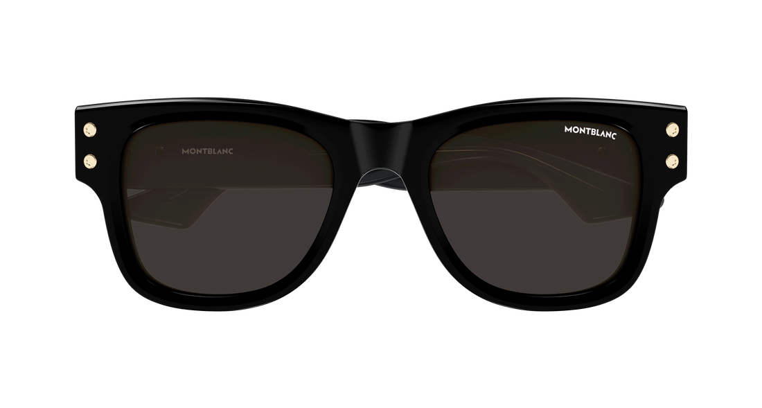 Lunettes de soleil montblanc mb0381s 001 negro square masculino taille 54mm - Vue détaillée