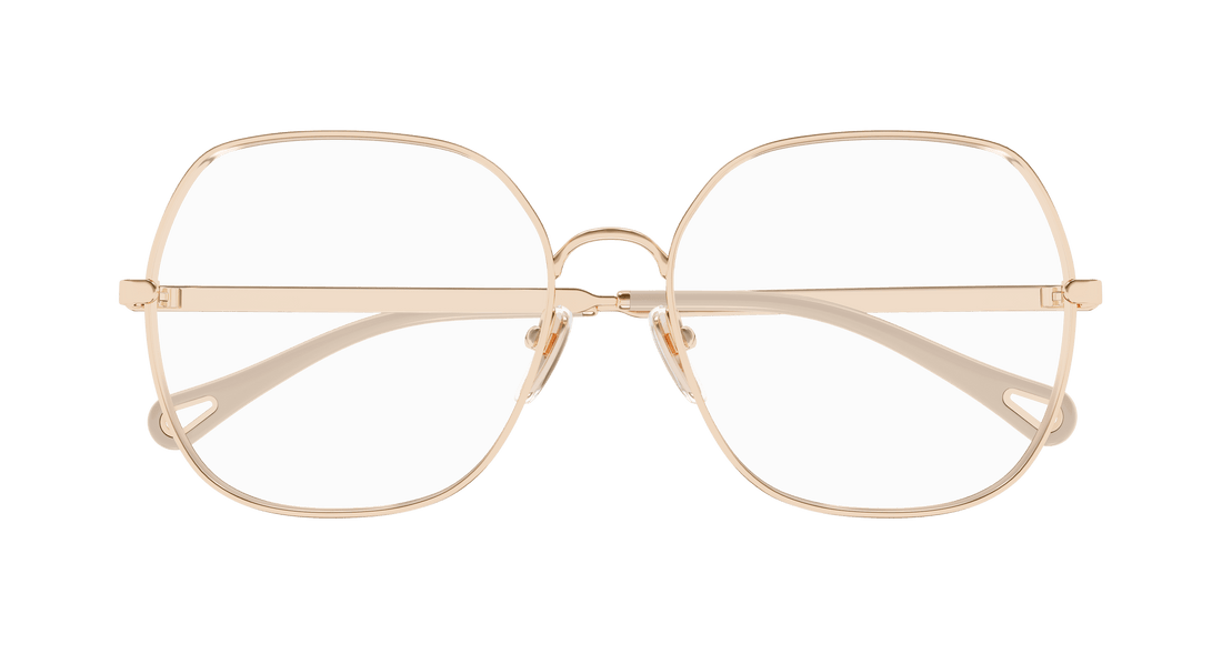 Prescription glasses chloé ch0284o 002 dorado square femenino size 57mm - Detailed view