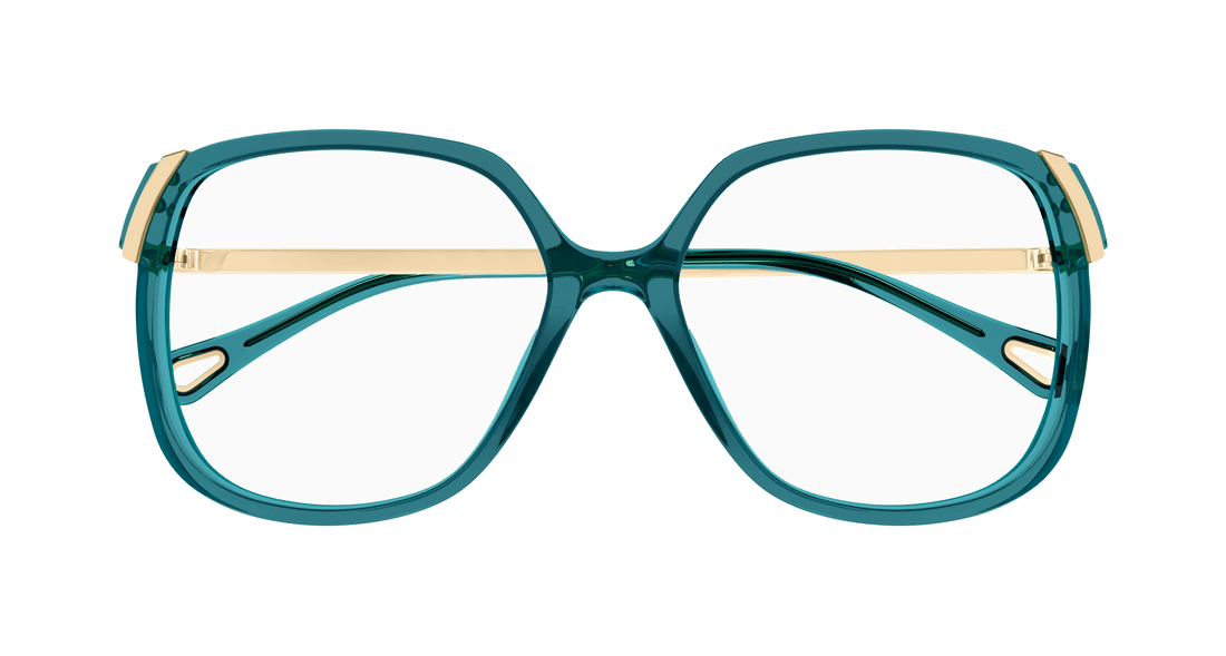 Prescription glasses chloé ch0287o 005 verde square femenino size 56mm - Detailed view