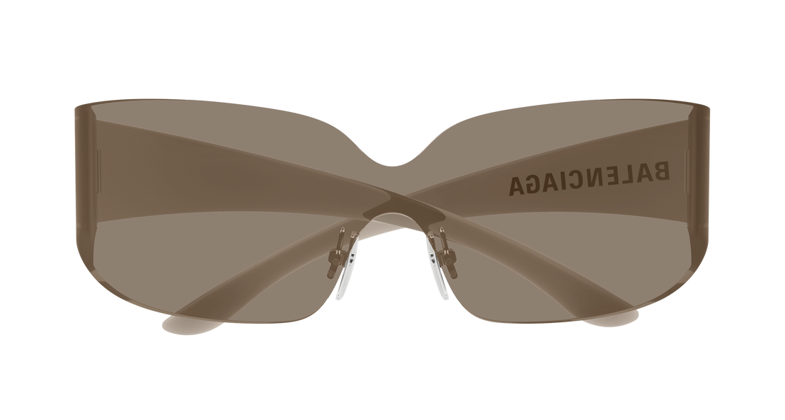 Sunglasses balenciaga bb0421s 002 marron mask unisex size 99mm - Detailed view