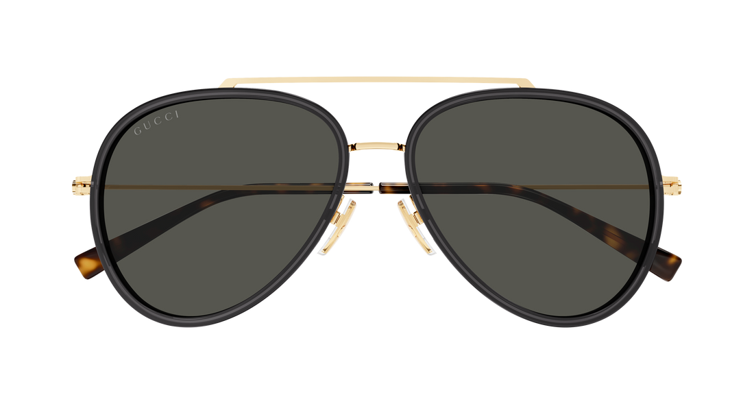 Gafas de sol gucci gg1981s 001 gris pilot/navigator masculino talla 56mm - Vista de detalle