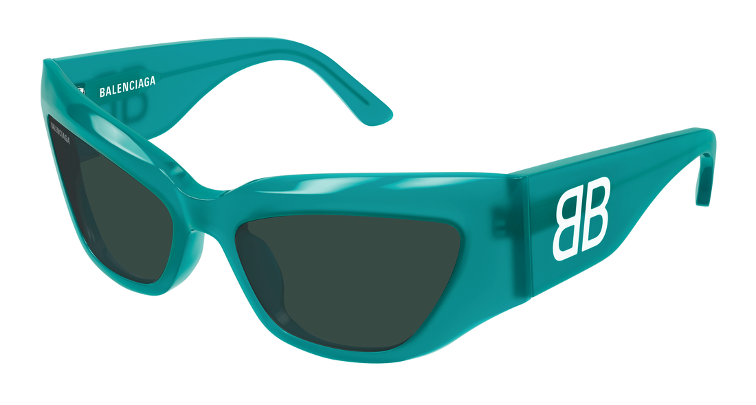 Sunglasses balenciaga bb0444s 005 verde cat eye femenino size 60mm - Main view
