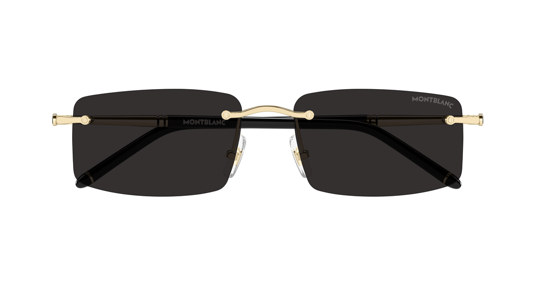 Lunettes de soleil montblanc mb0443s 001 dorado rectangular / squared masculino taille 56mm - Vue détaillée