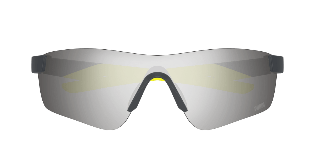 Occhiali da sole puma pu0481s 005 gris mask masculino taglia 99mm - Vista dettagliata