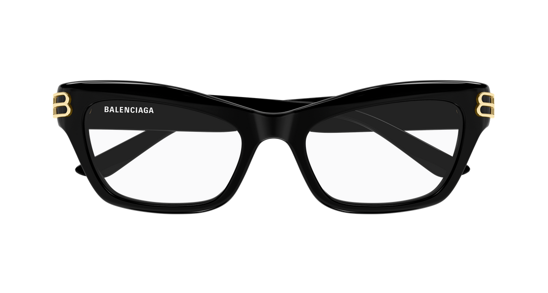 Lunettes de vue balenciaga bb0435o 001 negro cat eye femenino taille 54mm - Vue détaillée