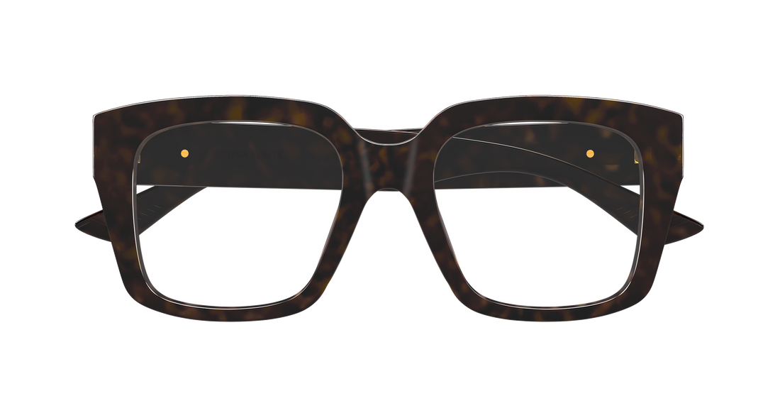 Óculos graduados bottega veneta bv1409o 002 havana rectangular / squared femenino tamanho 51mm - Vista de detalhe