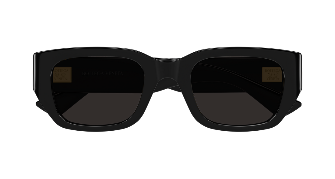 Óculos de sol bottega veneta bv1400s 001 negro rectangular / squared unisex tamanho 51mm - Vista de detalhe