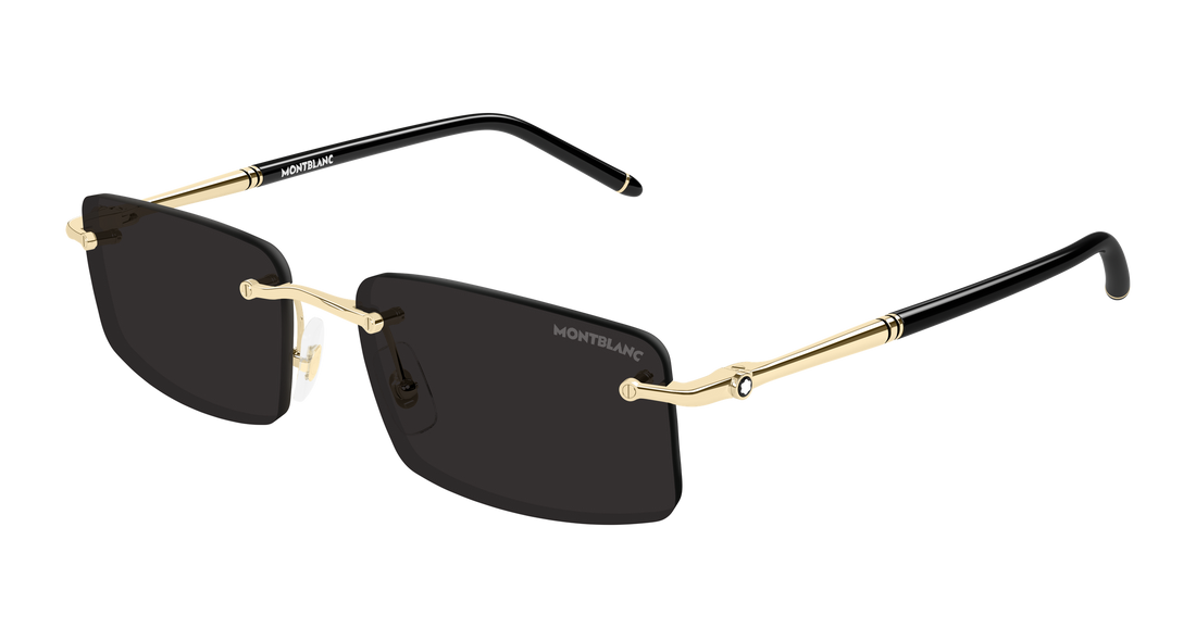 Lunettes de soleil montblanc mb0443s 001 dorado rectangular / squared masculino taille 56mm - Vue principale