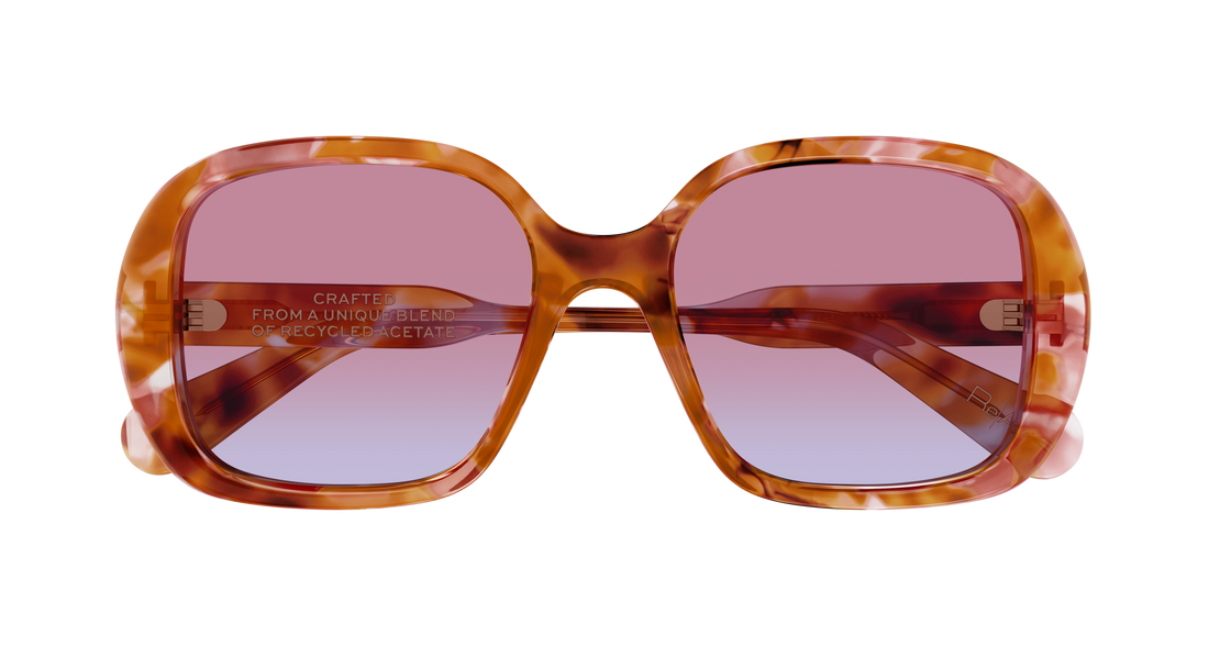 Occhiali da sole chloé ch0222s 006 havana rectangular / squared femenino taglia 55mm - Vista dettagliata
