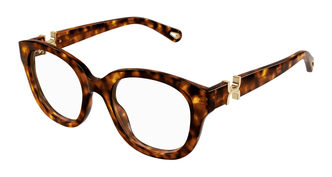 Prescription glasses chloé ch0304o 002 havana round femenino size 51mm - Main view