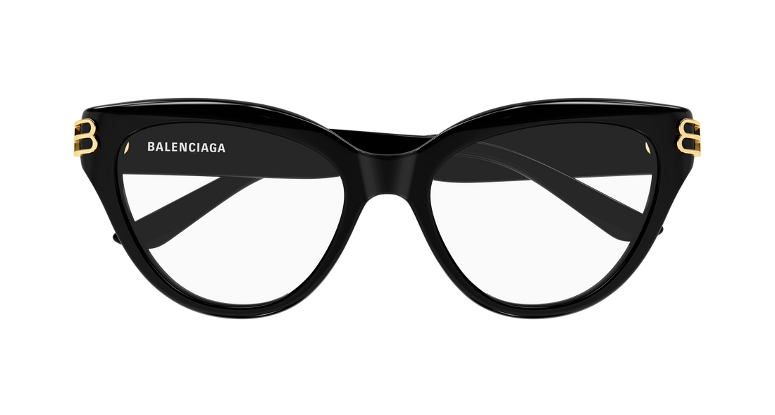 Lunettes de vue balenciaga bb0436o 001 negro cat eye femenino taille 55mm - Vue détaillée