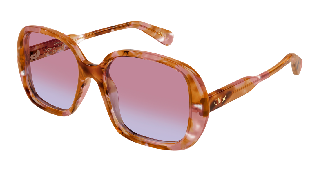 Occhiali da sole chloé ch0222s 006 havana rectangular / squared femenino taglia 55mm - Vista principale