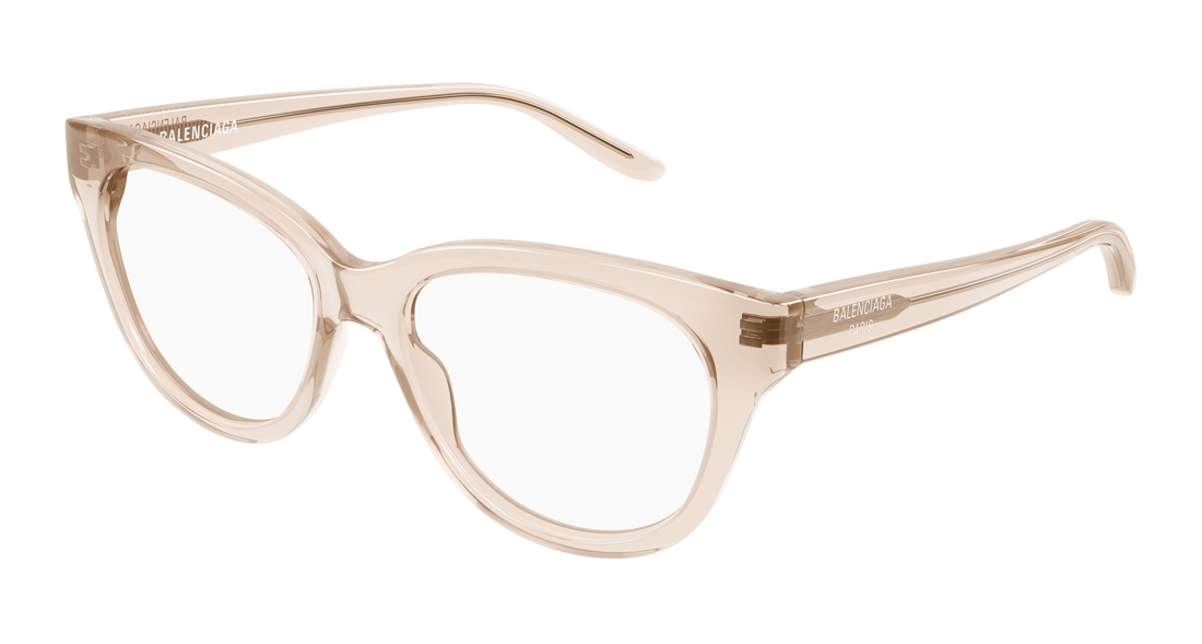 Prescription glasses balenciaga bb0441o 014 beige butterfly femenino size 56mm - Main view