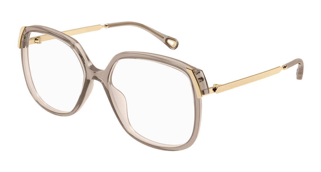 Prescription glasses chloé ch0287o 004 marron square femenino size 56mm - Main view