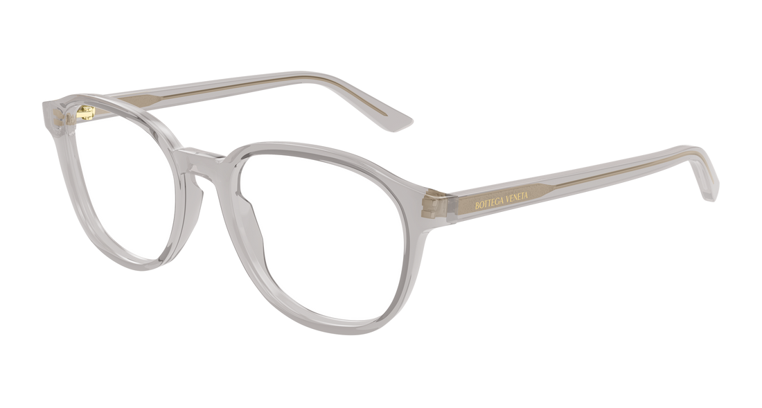 Óculos graduados bottega veneta bv1312o 011 gris round/oval/panthos masculino tamanho 52mm - Vista principal