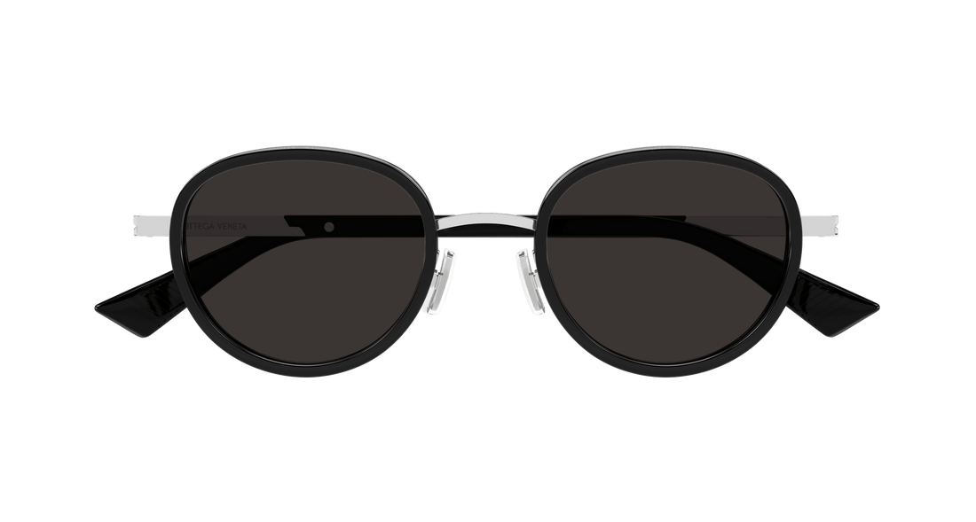 Óculos de sol bottega veneta bv1372s 001 negro round unisex tamanho 49mm - Vista de detalhe