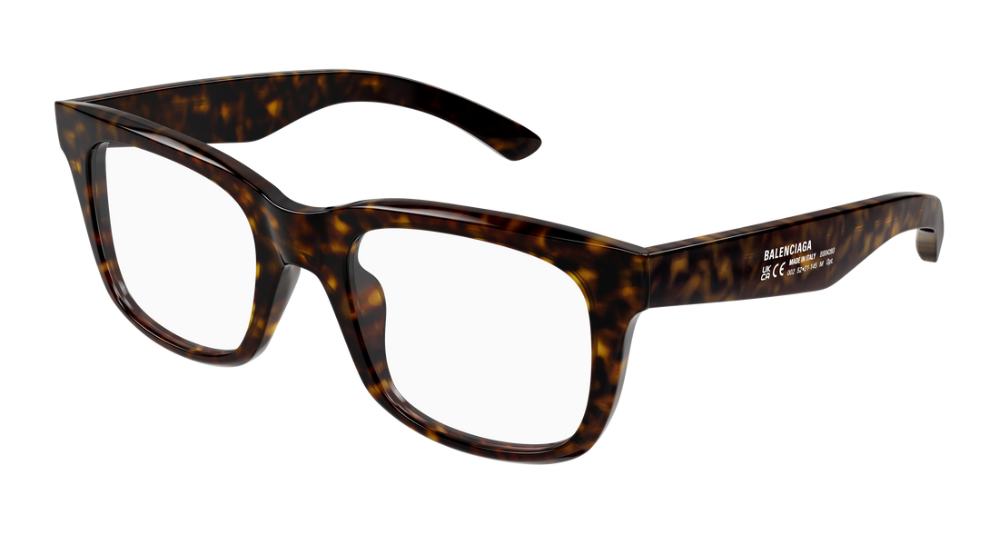 Lunettes de vue balenciaga bb0428o 002 havana rectangular / squared masculino taille 52mm - Vue principale
