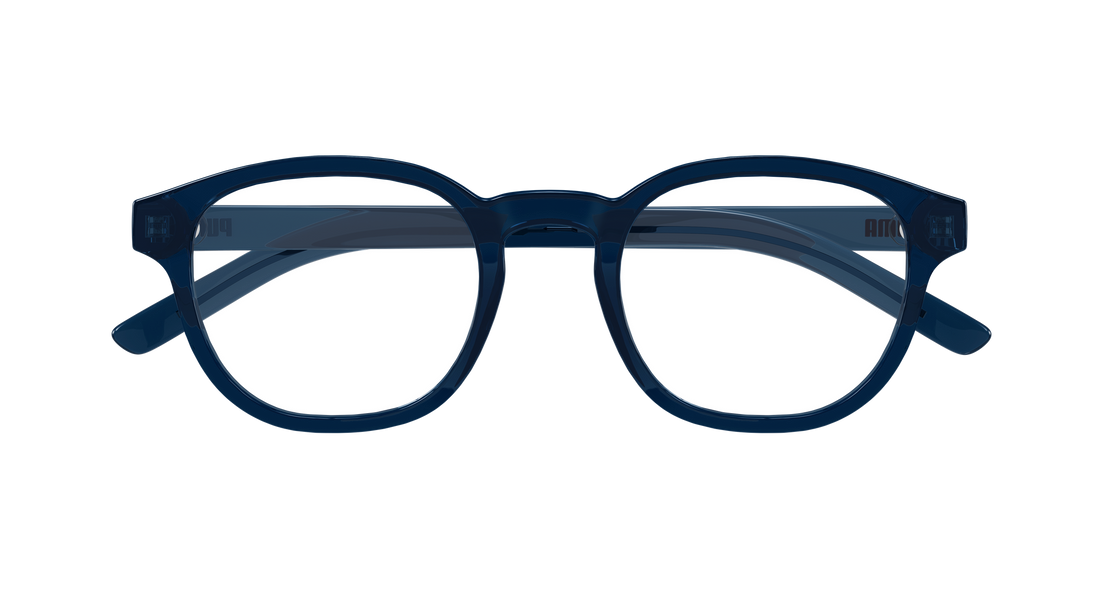 Brillen puma pu0516o 003 azul round/oval/panthos masculino maat 50mm - Detailaanzicht