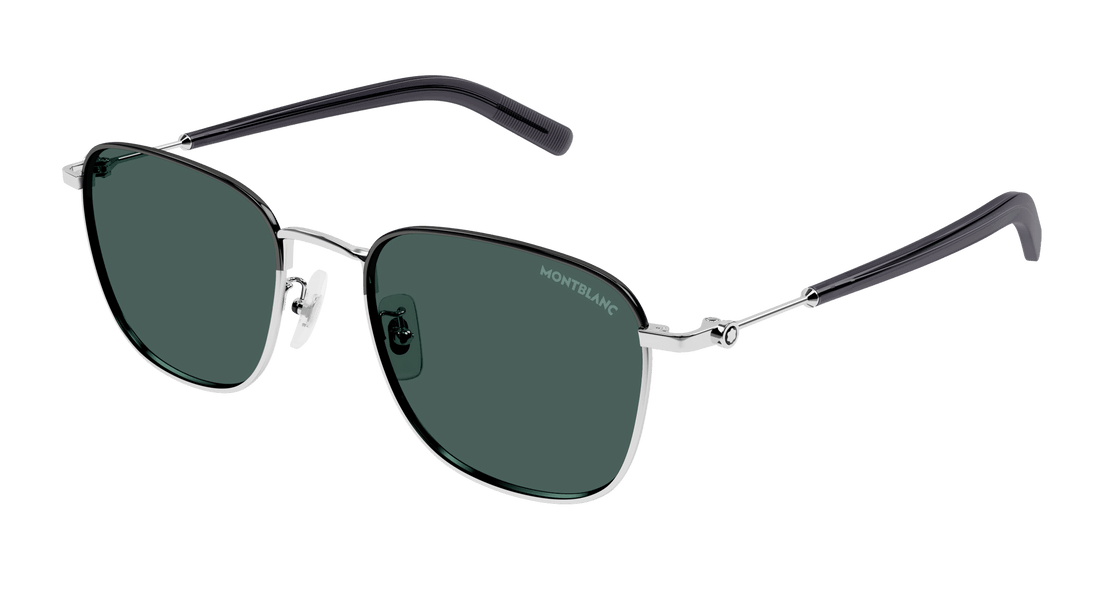 Gafas de sol montblanc mb0392sa 003 plateado square masculino talla 55mm - Vista principal