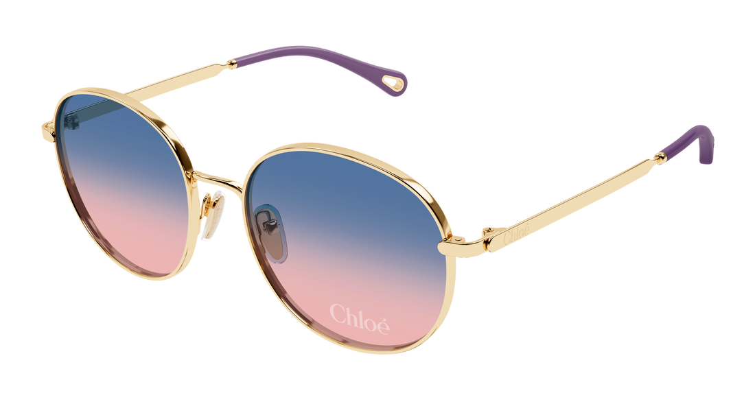 Gafas de sol chloé ch0325sk 003 dorado round/oval/panthos femenino talla 56mm - Vista principal