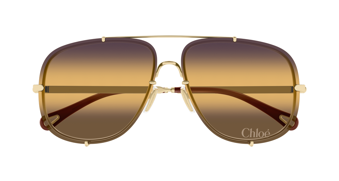 Lunettes de soleil chloé ch0348s 004 dorado pilot/navigator femenino taille 62mm - Vue détaillée