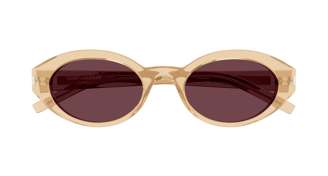 Óculos de sol saint laurent sl 567 007 amarillo round/oval/panthos femenino tamanho 51mm - Vista de detalhe