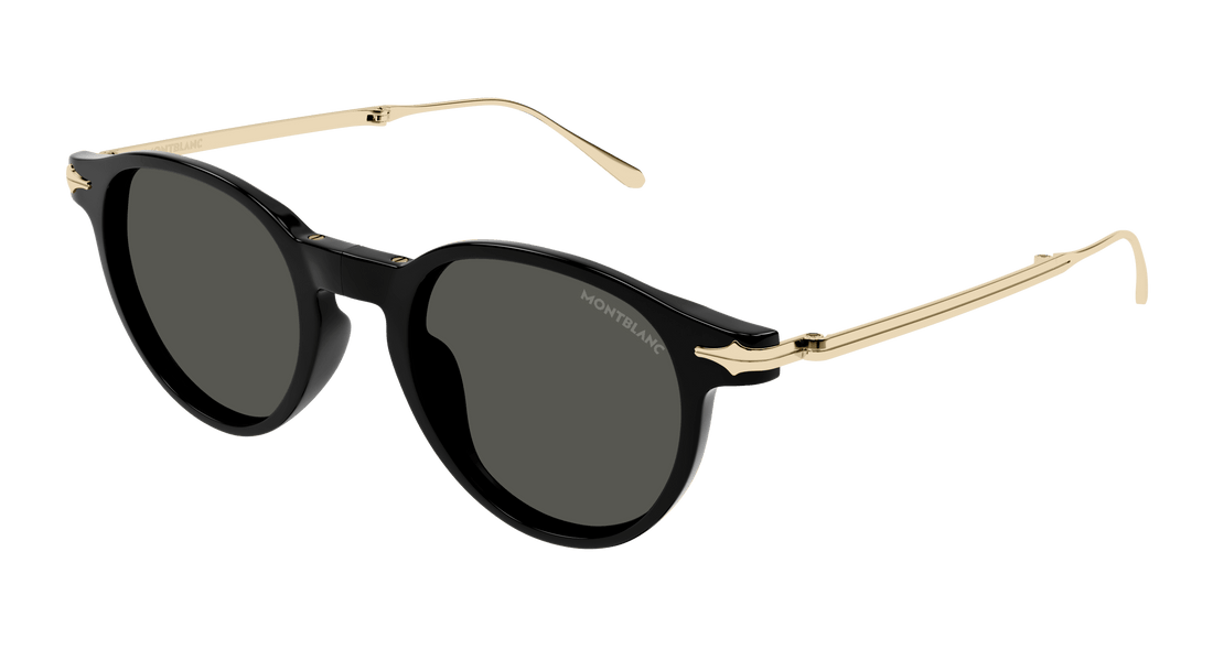 Gafas de sol montblanc mb0407s 001 negro round masculino talla 49mm - Vista principal