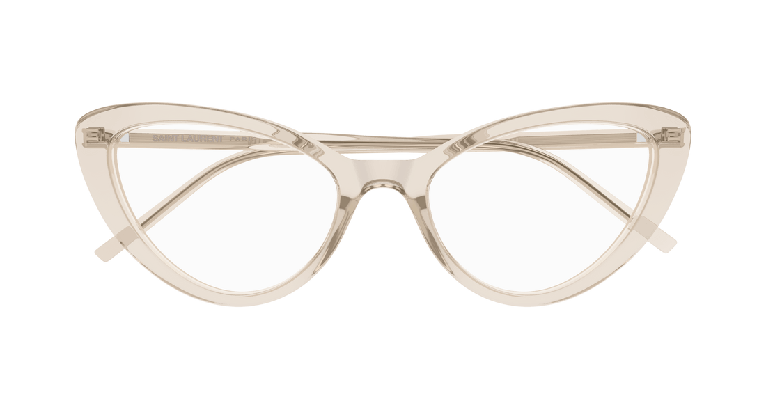 Brillen saint laurent sl 777 004 beige cat eye femenino größe 55mm - Detailansicht