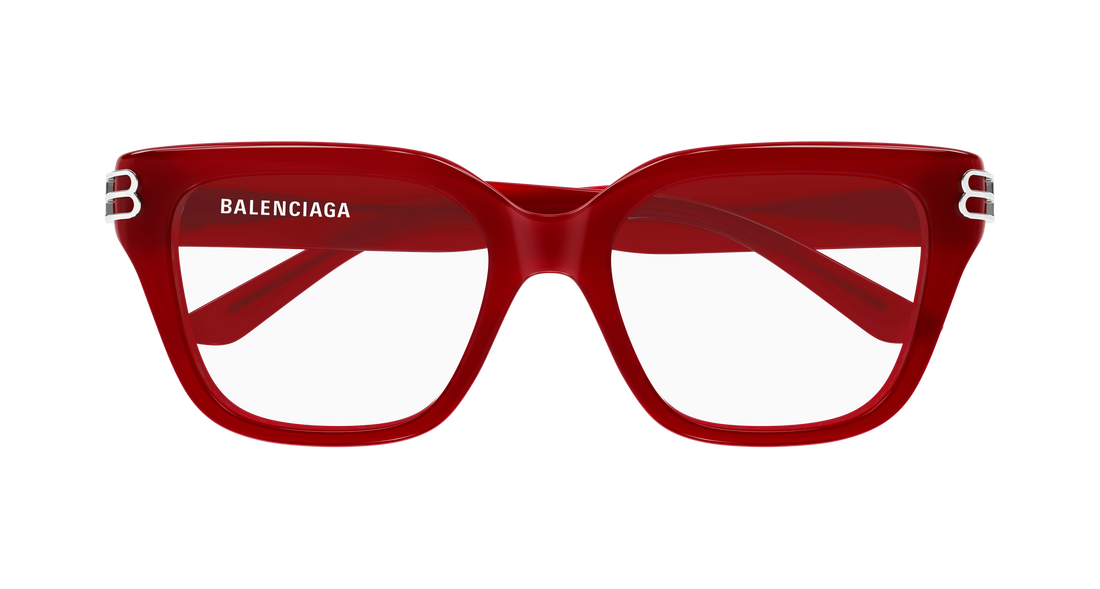 Prescription glasses balenciaga bb0437o 010 rojo rectangular / squared femenino size 54mm - Detailed view